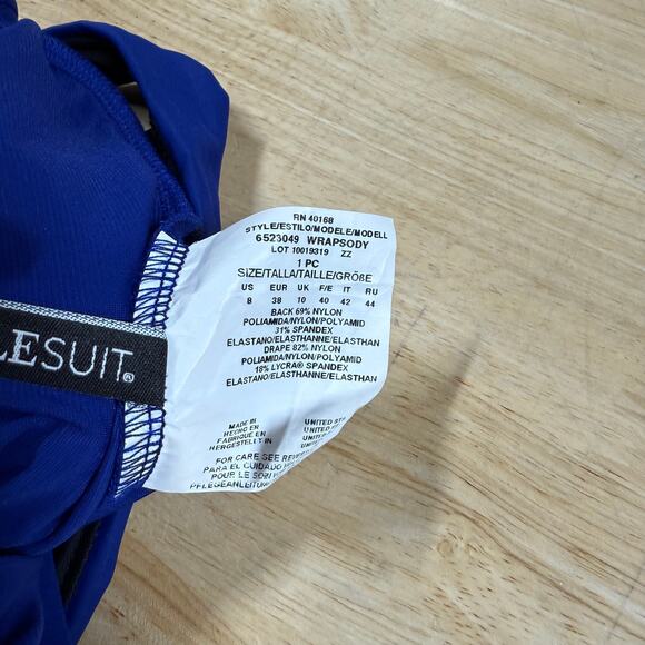 Miraclesuit NWOT Rock Solid Wrapsody One Piece Swimsuit Azul Blue Size 8 - Picture 6 of 12